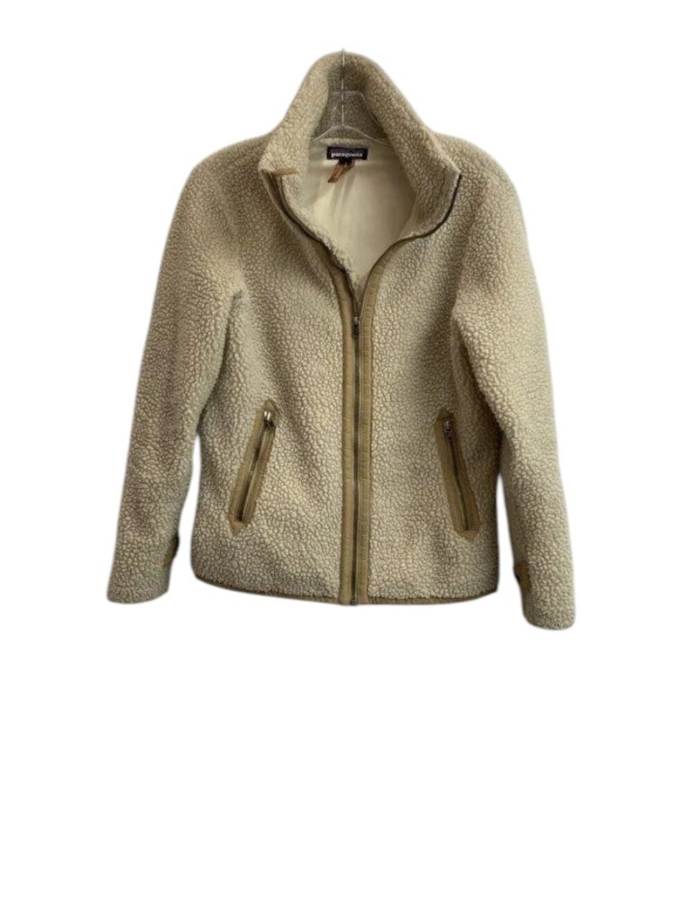 Patagonia Divided Sky Sherpa Fleece Jacket Natural Tan Women's Size S - Picture 3 of 6